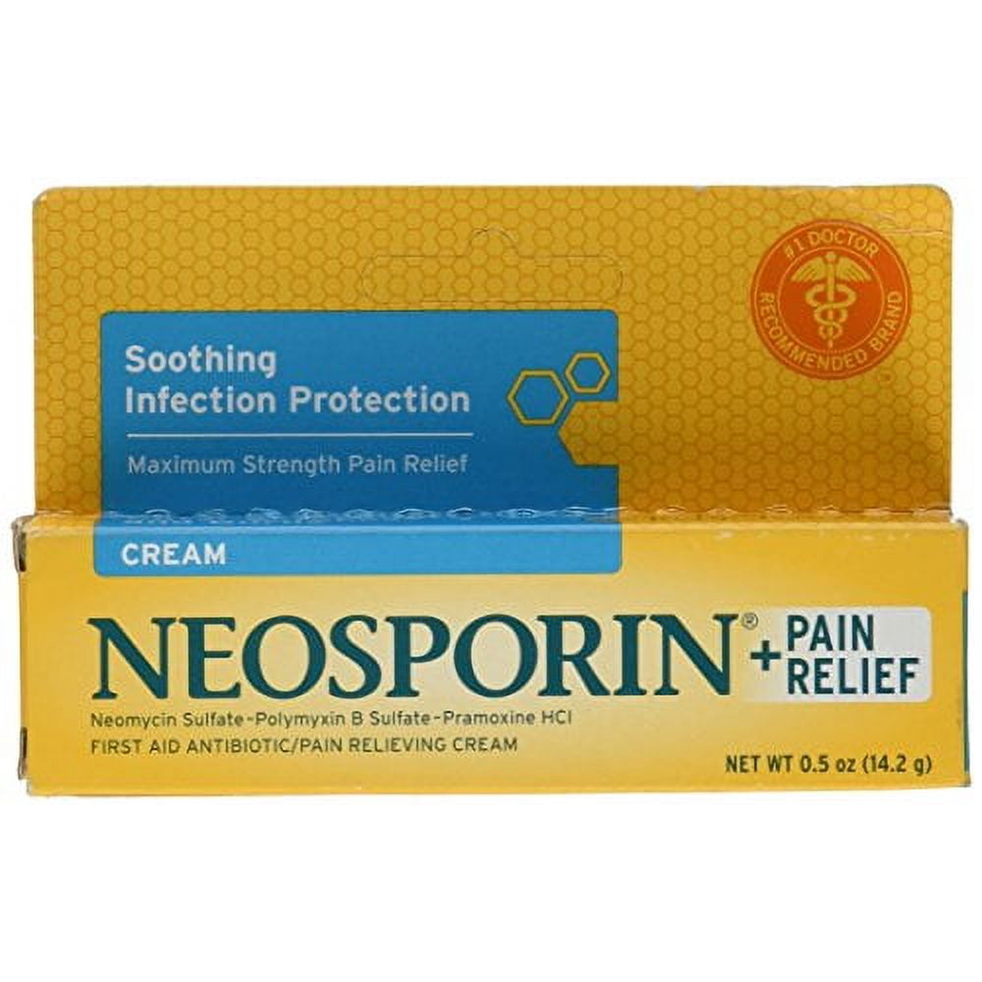 4 Pack - Neosporin + Pain Relief Ointment 0.50 oz Each
