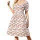 thumbnail image 3 of Vestido de manga corta con ratas de topo desnudo de acuarela ropa de verano para mujer vestidos de fiesta, 3 of 7