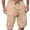 [Added Color] Beige, variant on Chiccall Mens Cargo Shorts Lightweight Summer Casual Elastic Waist Drawstring Outdoor Hiking Work Shorts with Multi Pockets