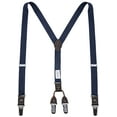 thumbnail image 2 of Fashion Suspenders , with Pocket Square and Bow Tie Gift Set, .- Navy - S, 2 of 4