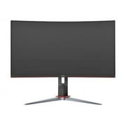 AOC Gaming C24G2 - LED monitor - gaming - curved - 23.6" - 1920 x 1080 Full HD (1080p) @ 165 Hz - VA - 250 cd/m - 3000:1 - 1 ms - 2xHDMI, VGA, DisplayPort - black, silver, red