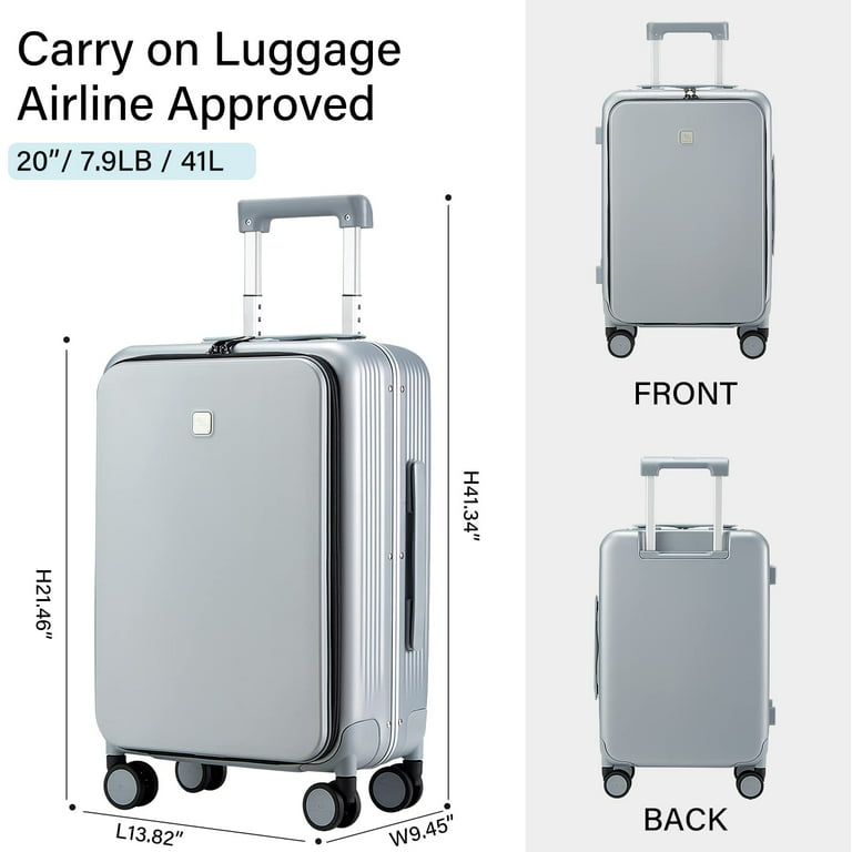 BAGSMART Carry On Luggage, PC Hardside Suitcase Airline Approved, 20 Inch  Carryon Luggage with Spinner Wheels, Travel Luggage Hard Shell Lightweight