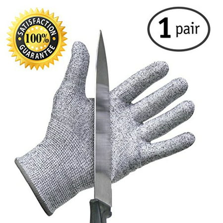 Cut Resistant Gloves - Best Food Grade Kitchen Level 5 Cut Protection - Lightweight, Breathable, and Extra Comfortable (1 Pair