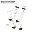 thumbnail image 2 of Knee High Socks for Women Men Athletic - White Capybaras Thigh-High Black Sole Comfort Breathable Long Socks for Casual Travel Running, 2 of 7