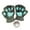 Army Green, variant on qolati Winter Plush Faux Fur Gloves for Women Cute Puffy Half Finger Bears Gloves Soft Warm Fuzzy Fleece Fingerless Mittens