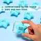 thumbnail image 2 of Pelota antiestrés Chalyna Motivational Star, 30 unidades, 5,6 cm, azul cielo, 2 of 6