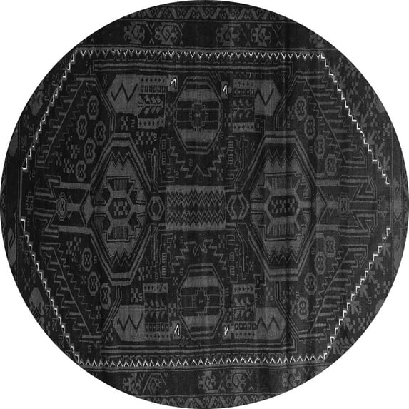 Ahgly Company Indoor Round Persian Gray Traditional Area Rugs, 6' Round