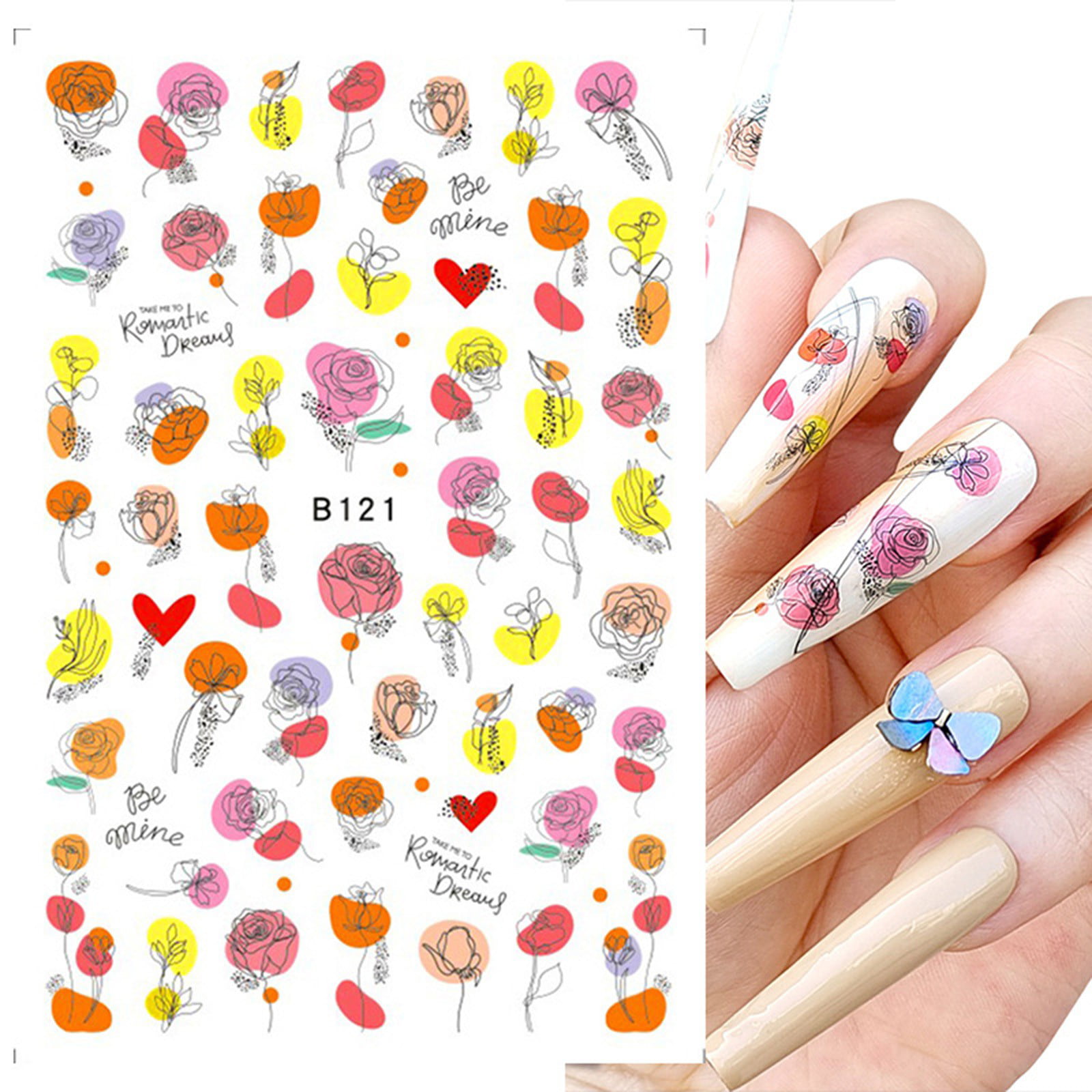 Wrapables Beauty 3D Flower Nail Art Stickers Set DIY Nail Art, 50 sheets  (2500+ Stickers), 50 sheets - Kroger