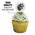 thumbnail image 3 of Wild Wolf Head Cupcake Picks Toppers Decoration Set of 6, 3 of 7