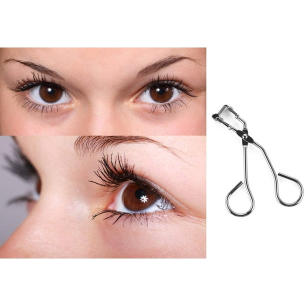 Silicone Eyelash Curler With 20 Refill Pads No Pinching Mini Lash Curler for Dramatic Lash Look and Fits All Eyelash Shapes Silver