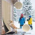 thumbnail image 3 of Lapalife Thermal Insulated Door Curtain, Waterproof Quilted Soundproof Windproof Temporary Winter Thicken Cotton Door to Keep Warm, 39" x 83", Beige, 1 Panel, 3 of 9