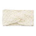 thumbnail image 2 of Womens Winter Knitted Headband with Plush Lining - Stretchy Cable Twist Ear Warmer for Running Skiing Hiking - Cozy Gift White, 2 of 2