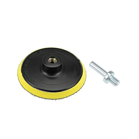 

Unique Bargains 4 Hook Loop Backing Pad Orbital Sander Polisher Polishing Sanding M10 Drill Adapter