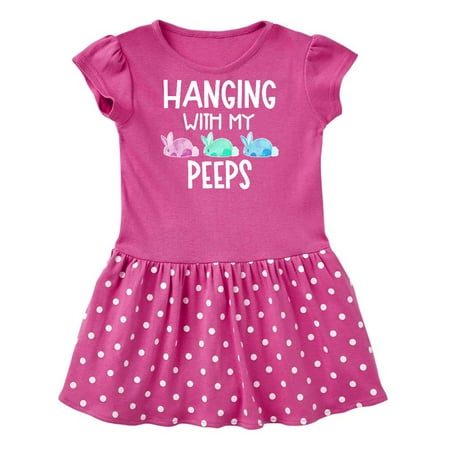 

Inktastic Easter Hanging with My Peeps Pastel Bunnies Gift Baby Girl Dress