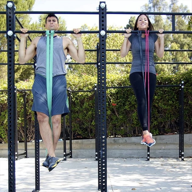 Banda Elástica para Fitness, Banda de Resistencia para Dominadas, Entrenamiento de Fuerza, Cuerda Elástica, Banda de Tracción Auxiliar para Estiramiento de Yoga, Roja