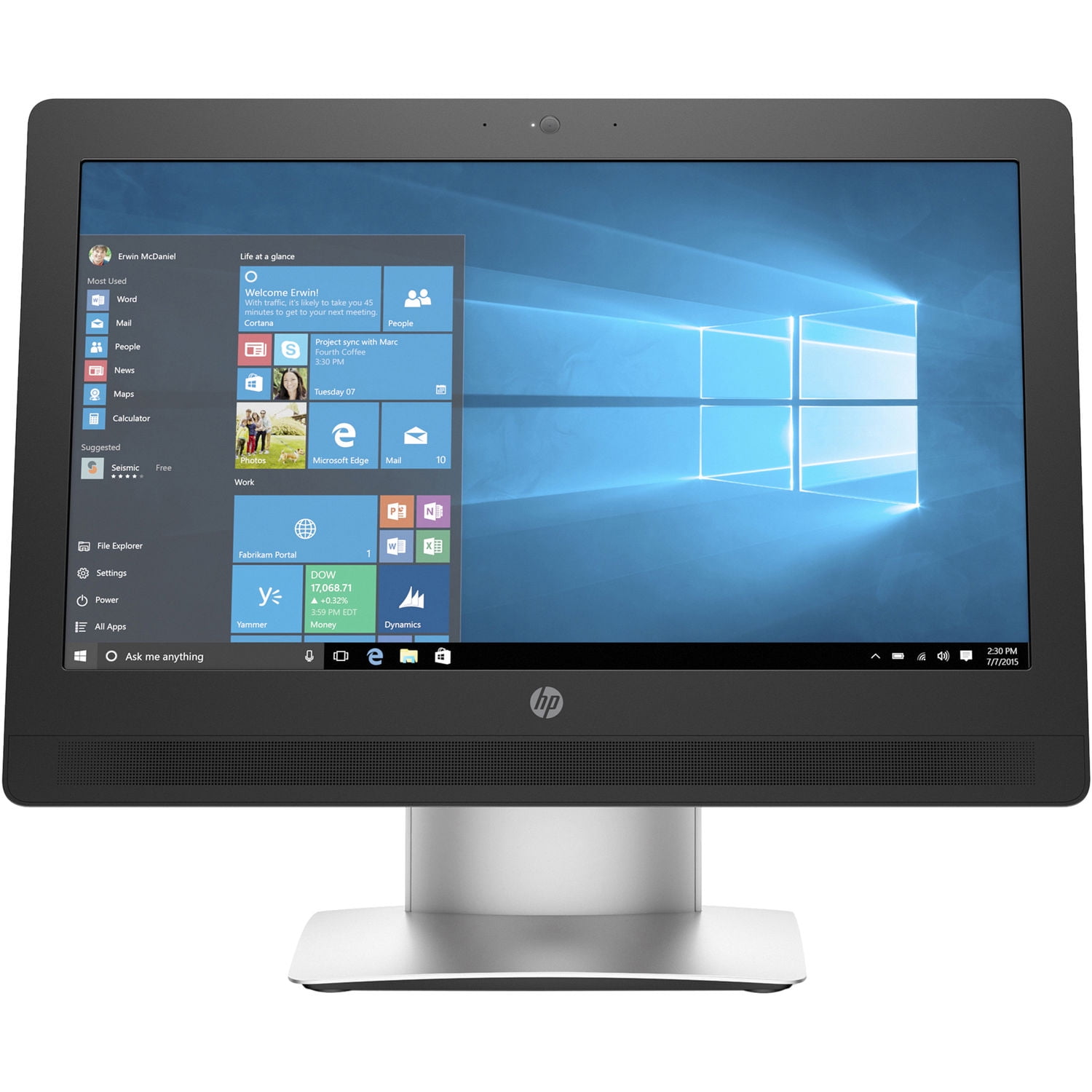 HP Pro One 400 G2 20" FHD AlO Computer Intel Core i3-6100 3.7GHz 8GB RAM  500GB HDD WIFI DVD Webcam Windows 10 Professional (USED) - Walmart.com