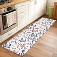 thumbnail image 2 of Runner Rug 2 x 6 Ft, Grey Red Botanical Washable Non-Slip Floor Mat for Kitchen Hallway/Entryway, Watercolor Spring Floral Summer Leaf Long Kitchen Runner Area Rugs for Living Room, Low-Profile, 2 of 8