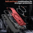 thumbnail image 4 of Funda Magnética para Samsung Galaxy S25 FE Funda con soporte [Compatible con MagSafe] Protección Militar contra Caídas Funda de teléfono de TPU Suave Duradera a prueba de golpes, 4 of 6