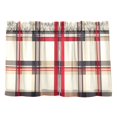 thumbnail image 7 of Yayeee Kitchen Curtains Tier Pair Light Filtering 27"x24" Rod Pocket Short Cafe Window Panel, Red Tartan, 7 of 7
