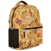 Disney Boys The Lion King Backpack, Printed Allover Simba School Bag for Kids Yellow