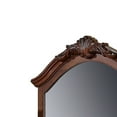 thumbnail image 3 of 42 Inches Crowned Top Wooden Mirror, Brown- Saltoro Sherpi, 3 of 5
