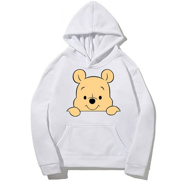 Sudadera con capucha de Disney Winnie The Pooh para primavera y otoño, chaqueta de moda, jersey de manga larga, ropa de calle suelta con capucha