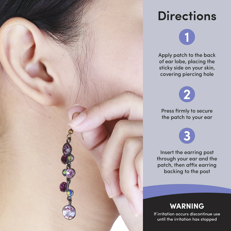  Lobe Miracle- Clear Earring Support Patches - Earring Backs  For Droopy Ears - Ear Care Products For Torn Or Stretched Ear Lobes