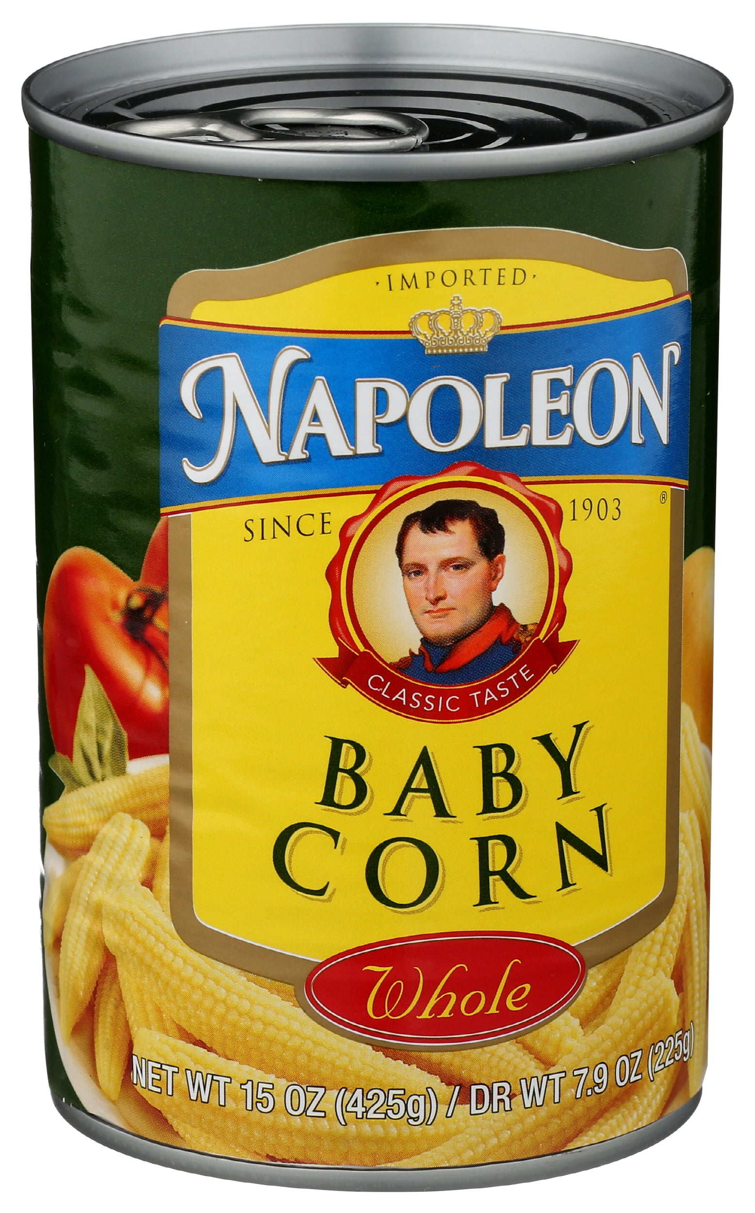 Pack of 12, Napoleon Whole Baby Corn, 15 oz