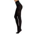 thumbnail image 1 of Anti Cellulite Tights Control Top Pantyhose, 70 DEN, BLACK, SKIN, MADE IN ITALY (M, BLACK), 1 of 5