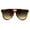 brown orange, variant on Flat Top Double Bridge Plastic Frame Tear Drop Aviator Sunglasses - Yellow Tortoise