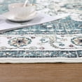 thumbnail image 4 of MeyJey Oriental Indoor Living Room Area Rug 2'x3', Non-Slip Machine Washable Vintage Floor Carpet for Bedroom Dining Kitchen Hallway Nursery, Blue, 4 of 15