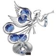 thumbnail image 3 of Matashi Guardian Angel Figurine Crystal Studded Ornament (Flying Angel, Chrome/Silver), 3 of 8
