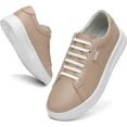 thumbnail image 3 of Women's Brown Sneakers Breathable Casual Lace Up Fashion Walking Shoes Easy Clean Stylish Comfort Shoes, 3 of 6