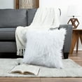 thumbnail image 4 of Somerset Home 1-Piece Himalayan Faux Fur Pillow for Adult - 22-inch Square Cover & Insert, White, 4 of 6