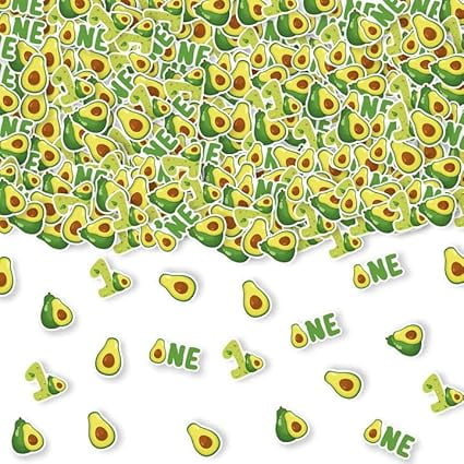 Avocado 1st Birthday Decorations, 200PCS Avocado First Birthday Confetti Table Scatter for Holy Guacamole Mexican Fiesta Fruit Birthday Party Supplies