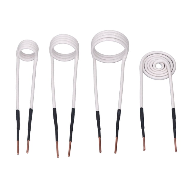 Kit de 4 bobinas de inducción para calentadores de alta frecuencia HVAC, accesorios para calentadores de latón de 2,5 mm, 20, 30 y 40 mm, forma de pastel redonda y plana.