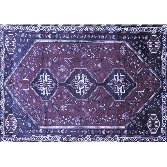 Ahgly Company Indoor Rectangle Persian Blue Traditional Area Rugs, 8' x 10'