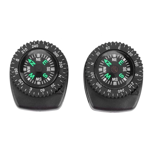 Fdit Detachable compass, Slide Compass,2pcs Portable Watch Band Slip Slide Navigation Wrist Compass for Camping Boating