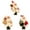E+F+G, variant on Xmarks Santa Figurine Traditional Christmas Standing Figure Decoration Plush Dolls Plastic Xmas Decor for Holiday Decoration and Collectibles