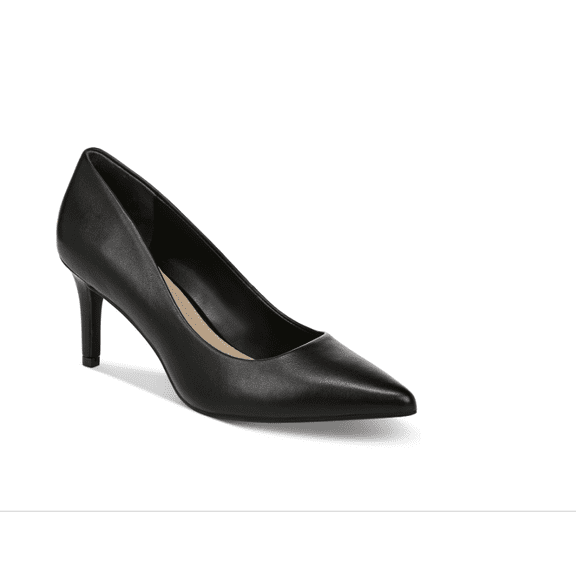 On 34th Women's Jeules Pointed-Toe Slip-on Pumps, Black Leather