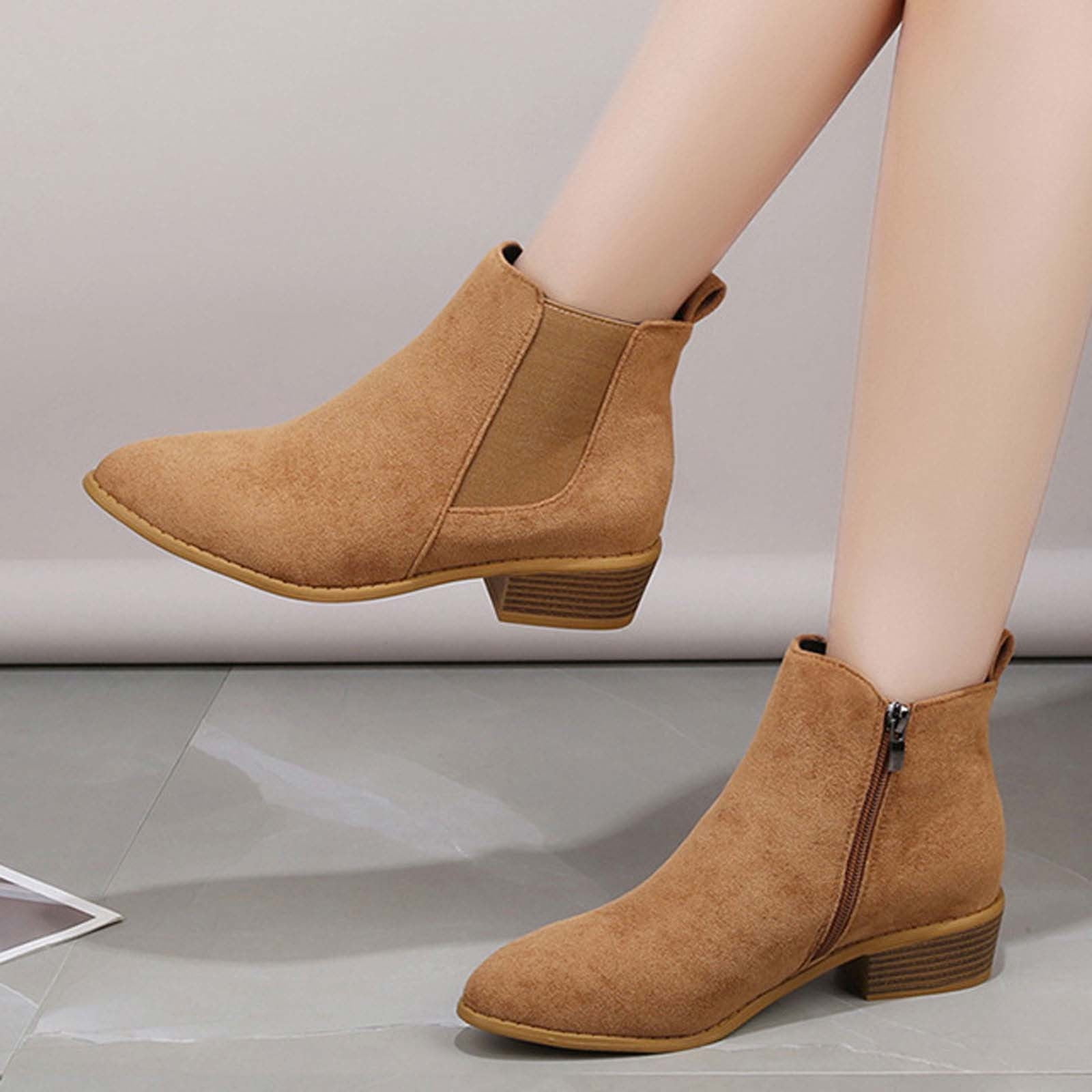 Summer Saving Clearance AXXD Middle Ankle Boots,Cowboy Boots Dress Shoes For Women Couples Fall Autumn Knee-High Christmas For Thigh High Boots Boots For Clearence