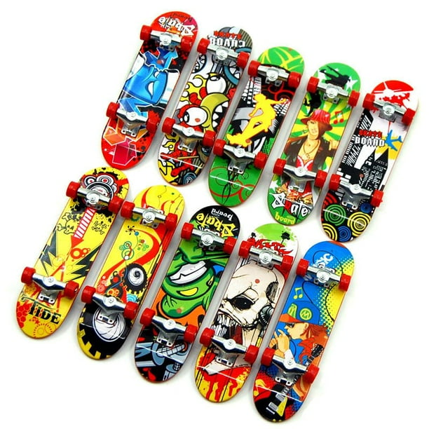 2Pcs Mini Finger Skateboard Toy for Kids Teen,Lighting Finger