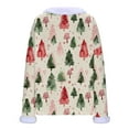 thumbnail image 5 of Christmas Sweater Women Fuzzy V-Neck Shirts Christmas Pattern Sweatshirt Holiday Loose Causal Sweatshirts Xmas Outfits Loose Holiday Pullover Shirts, 5 of 6