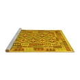thumbnail image 2 of Ahgly Company Machine Washable Indoor Square Southwestern Yellow Country Area Rugs, 6' Square, 2 of 4