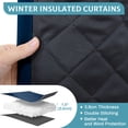 thumbnail image 3 of Rosnek Thermal Insulated Blackout Curtains, Cold Blocking Thicken Cotton Drapes Quilted Winter Curtain for Living room, 1 Panel, 3 of 6