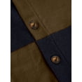 thumbnail image 4 of MAWCLOS Mens Outwear Open Front Cardigan Sweater Long Sleeve Sweaters Knitted Outdoor Color Block Cardigans Navy Blue L, 4 of 6