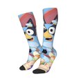 thumbnail image 2 of Saiise Bluey Funny Socks Men Women Boys Kids Adults Novelty Graphic Crew Tube Socks Crazy Design Casual Dress Socks for Sports,Running,Travel, 2 of 7