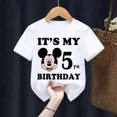 thumbnail image 3 of Camiseta de algodón para niños de Mickey Mouse, ropa para niños y niñas con números del 1 al 9 para cumpleaños de Disney, camiseta informal para bebés pequeños con dibujos animados kawaii, 3 of 5
