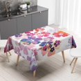 thumbnail image 1 of Hawaiian Table Cloths Purple Red Orangepicnic Table Cloth Dust-Proof Wrinkle Resistant 60 X 84 Inch, 1 of 1