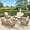 Brown Wicker/Beige Cushions, variant on 7 Pieces Outdoor Wicker Patio Furniture Set, All Weather Patio Conversation Cushioned Sectional Sofa Set with Glider Loveseat/2 Rocking Chairs/2 Rocking Glider/2 Glass Coffee Table, Navy